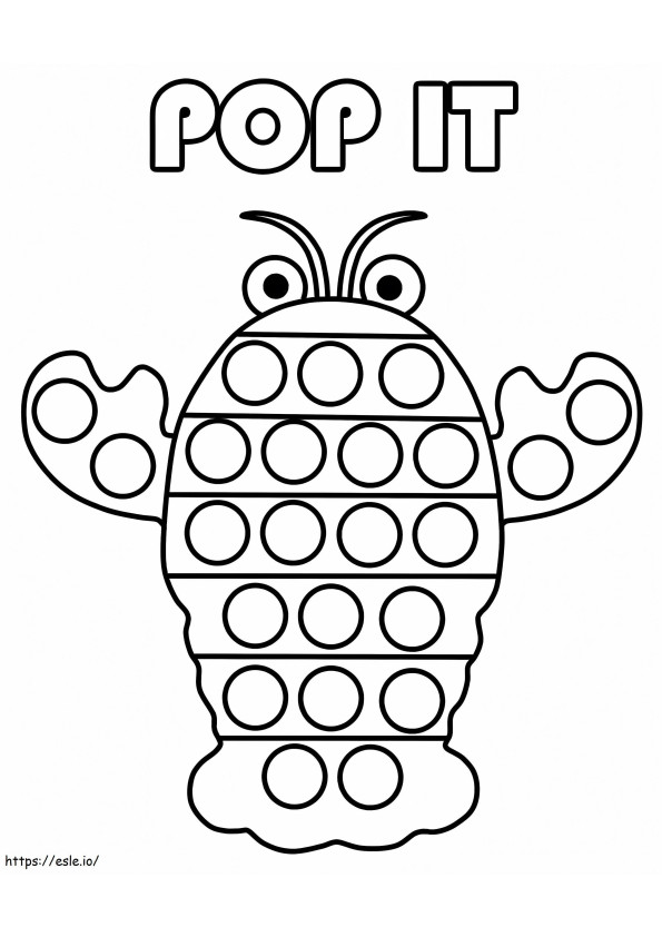 Lobster Pop It coloring page