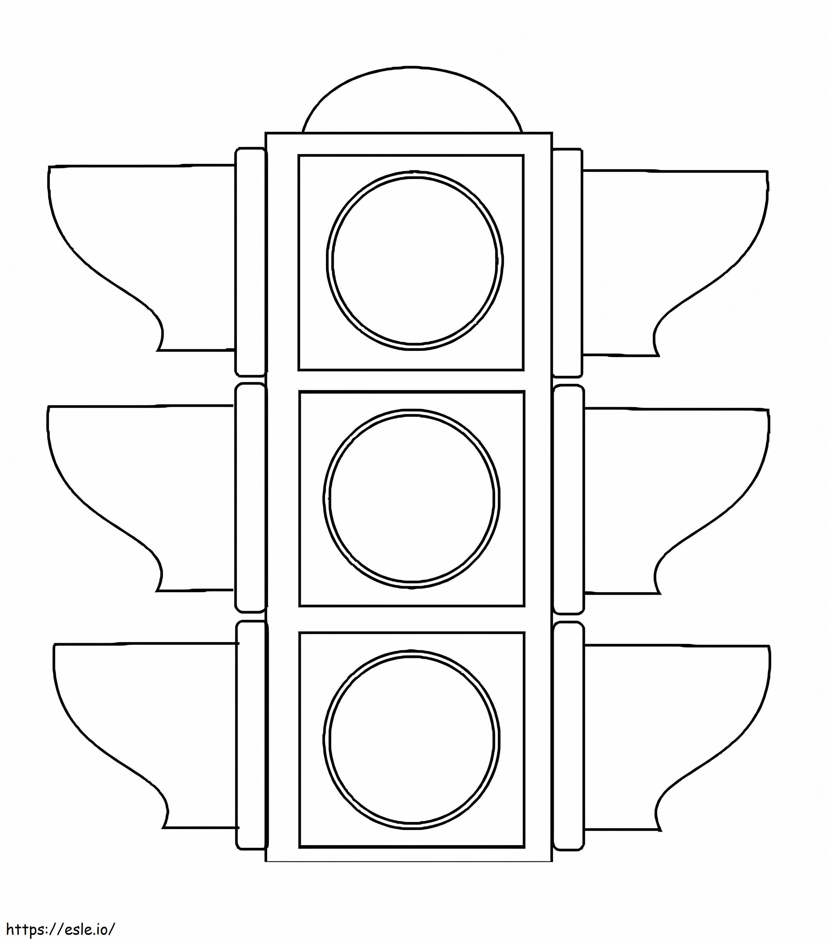 Perfect Traffic Light coloring page