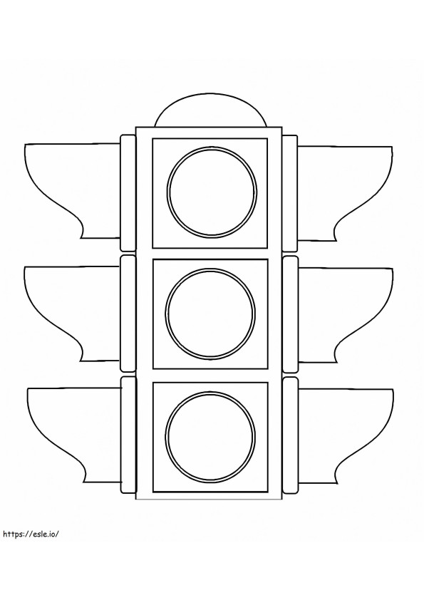 Perfect Traffic Light coloring page