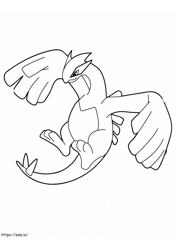 Lugia 4 coloring page