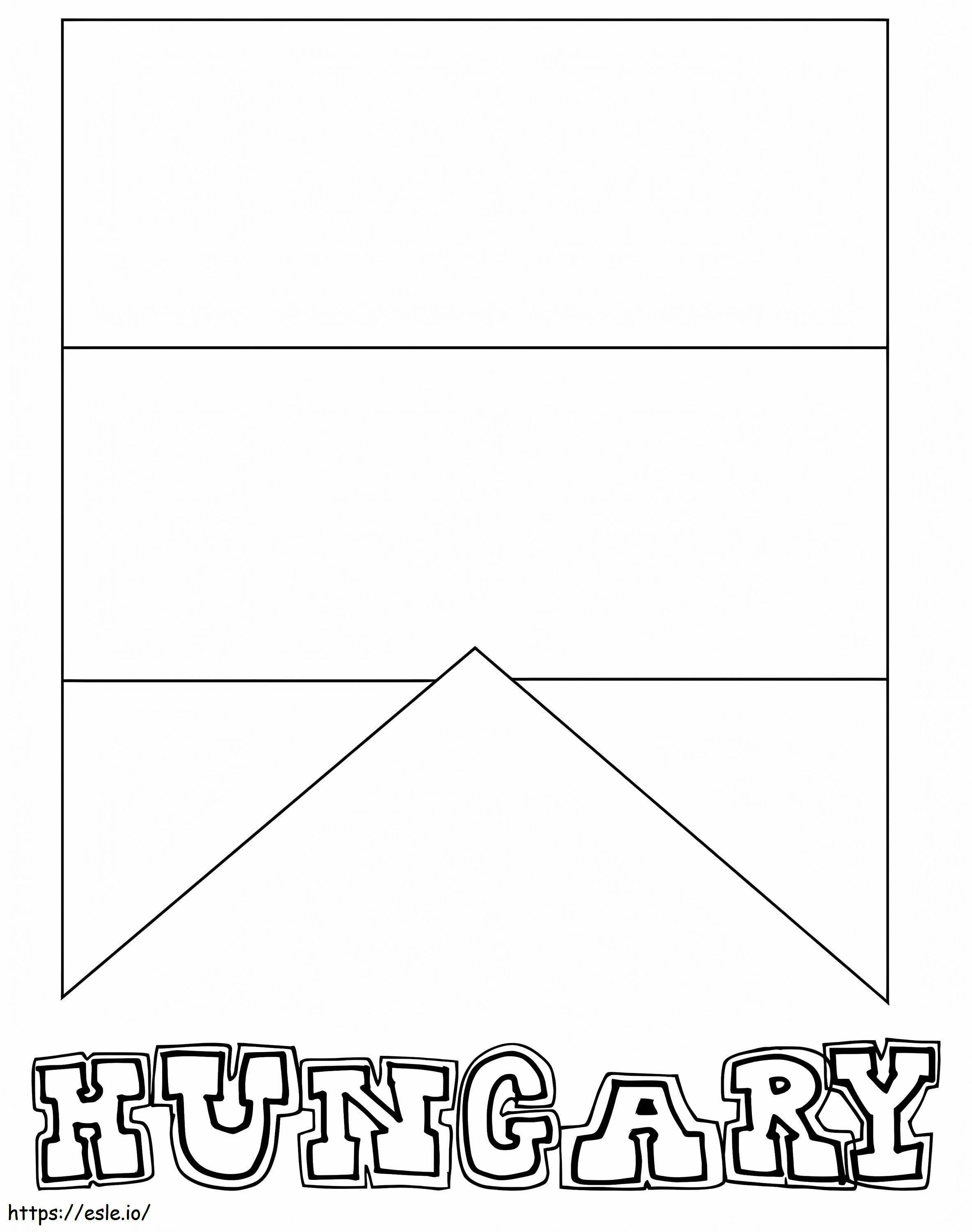 Flag Of Hungary coloring page