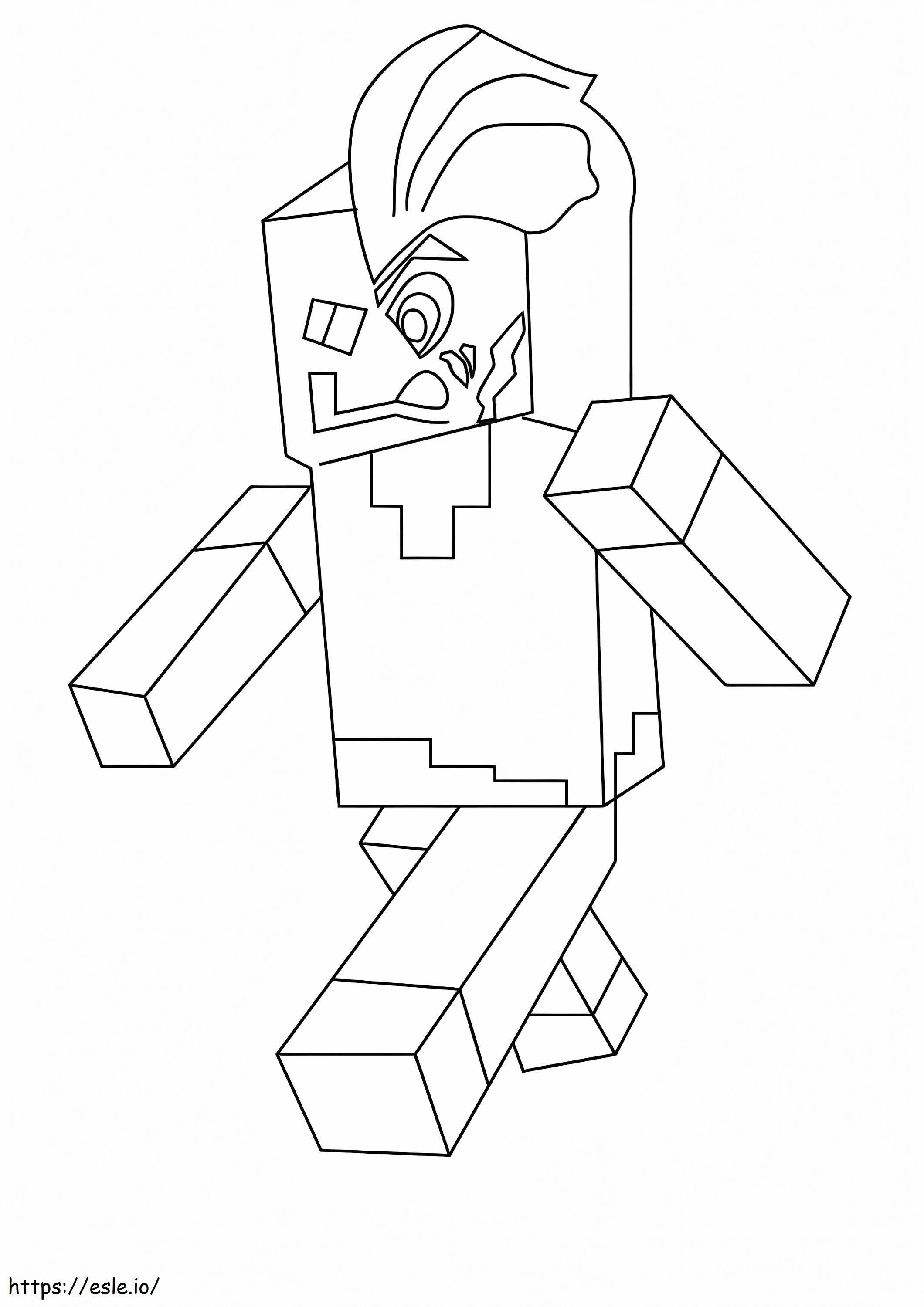 Minecraft Two Face Walking coloring page