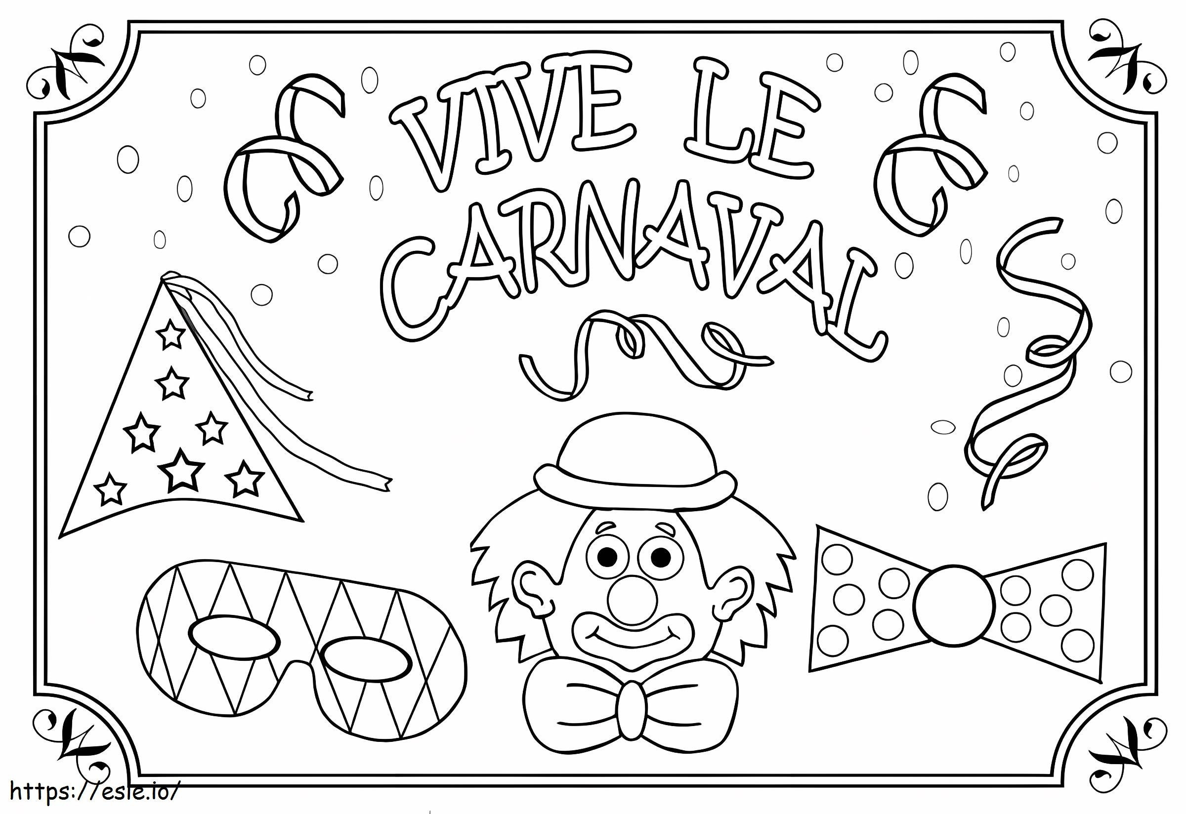 Carnaval 7 para colorir