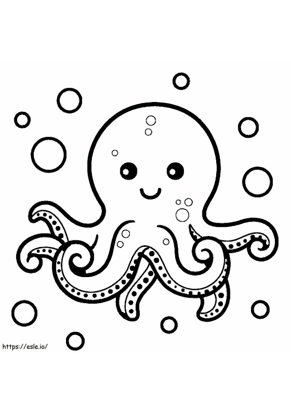 Baby Octopus coloring page