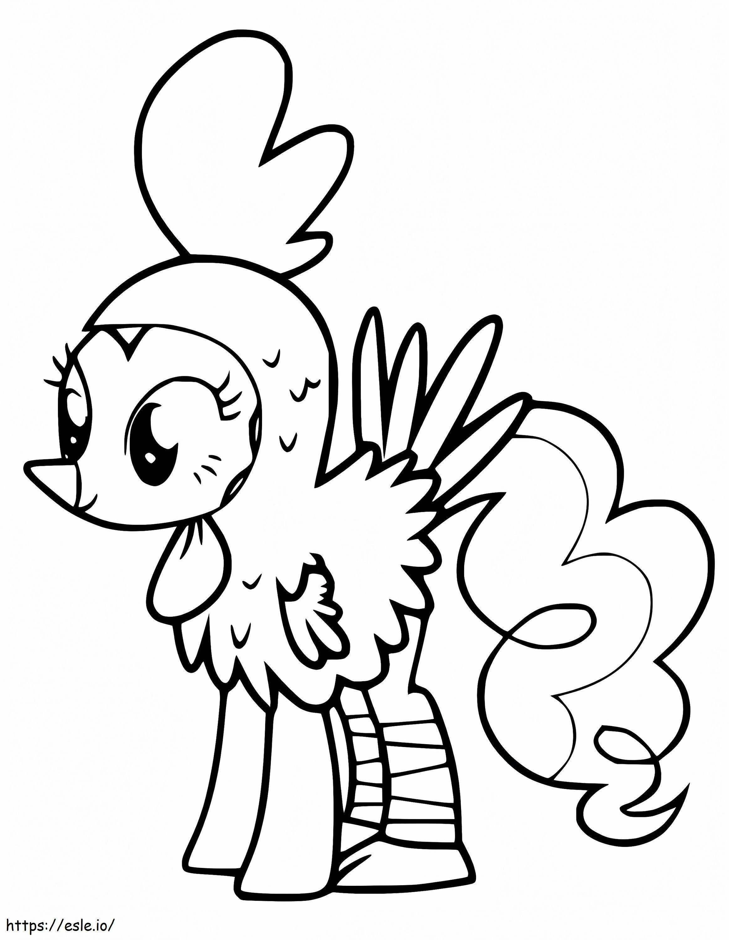 Rooster Pinkie Pie coloring page