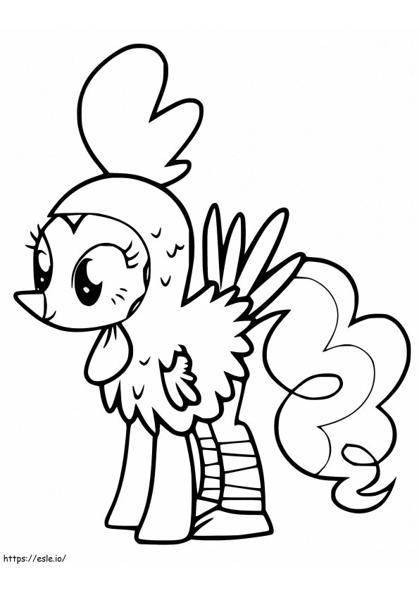 Rooster Pinkie Pie coloring page