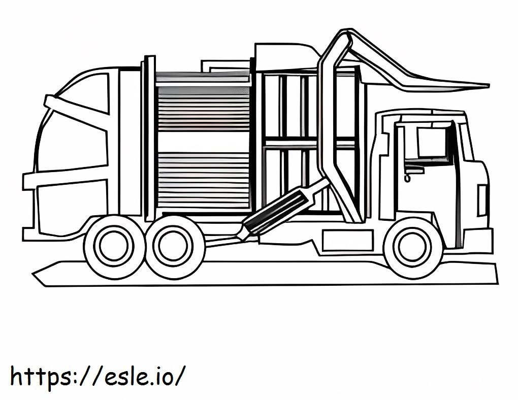 Awesome Garbage Truck coloring page