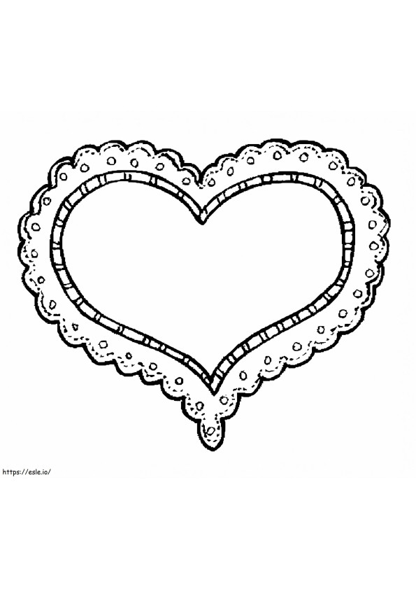 Coloriage Joli coeur de Saint-Valentin à imprimer dessin