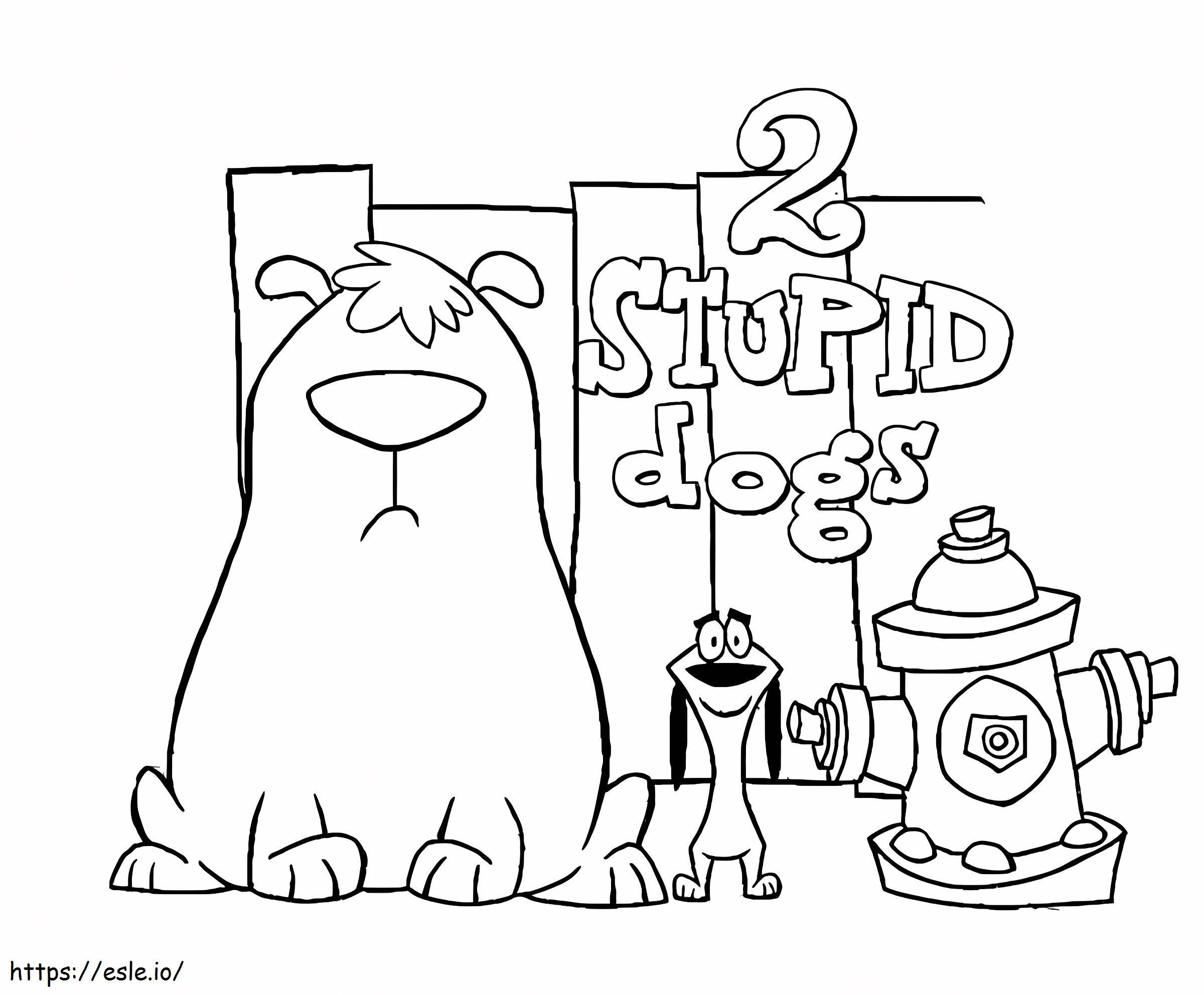 Free Printable 2 Stupid Dogs coloring page