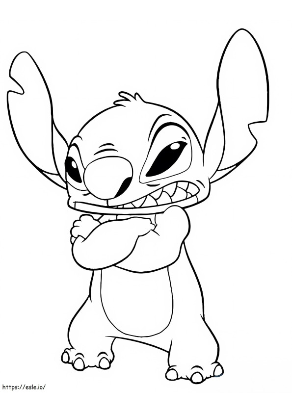 Angry Stitch coloring page