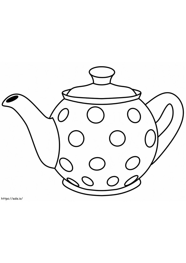 Teapot Polka Dot coloring page