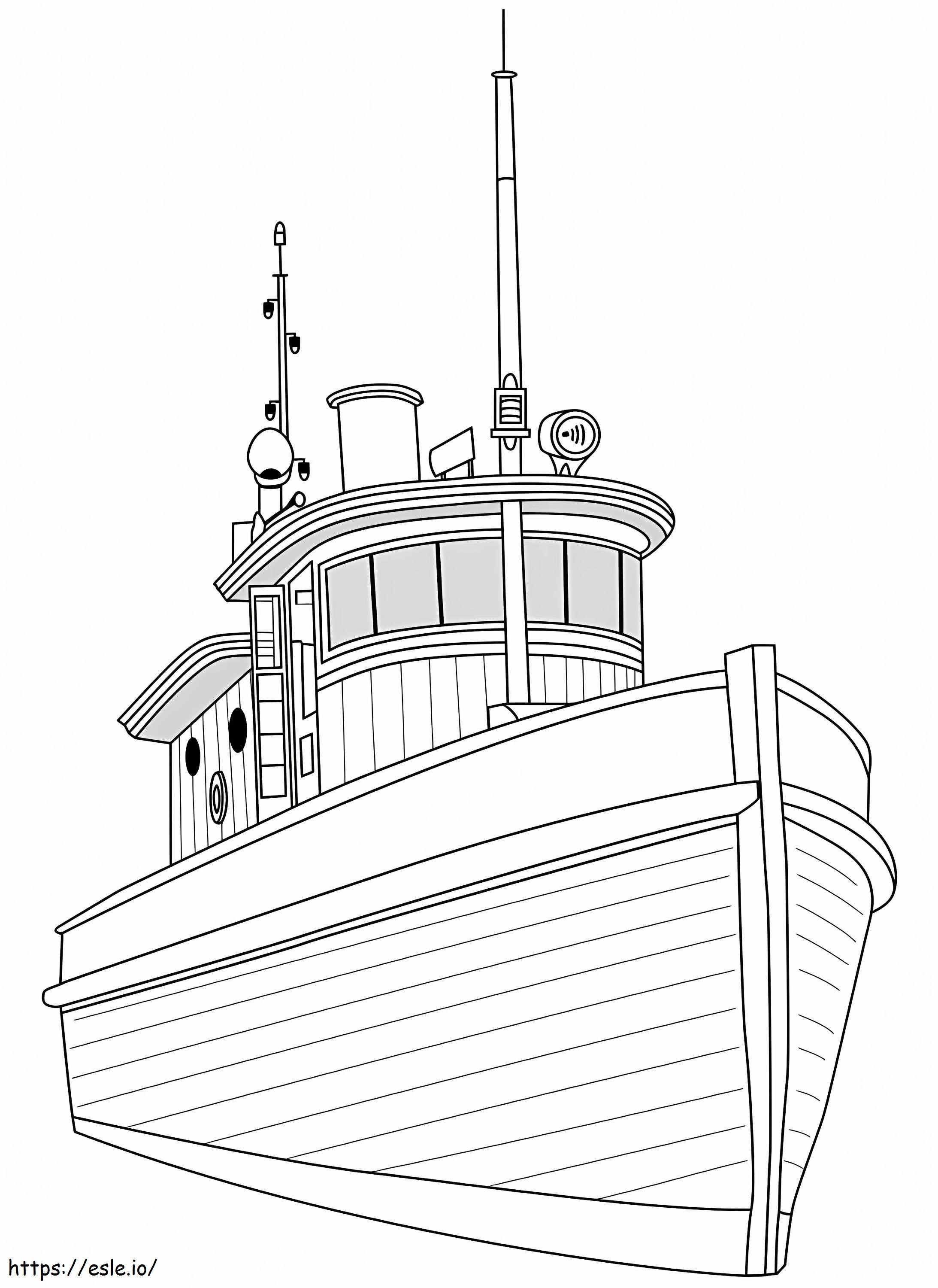 1560758061 Tugboat A4 coloring page
