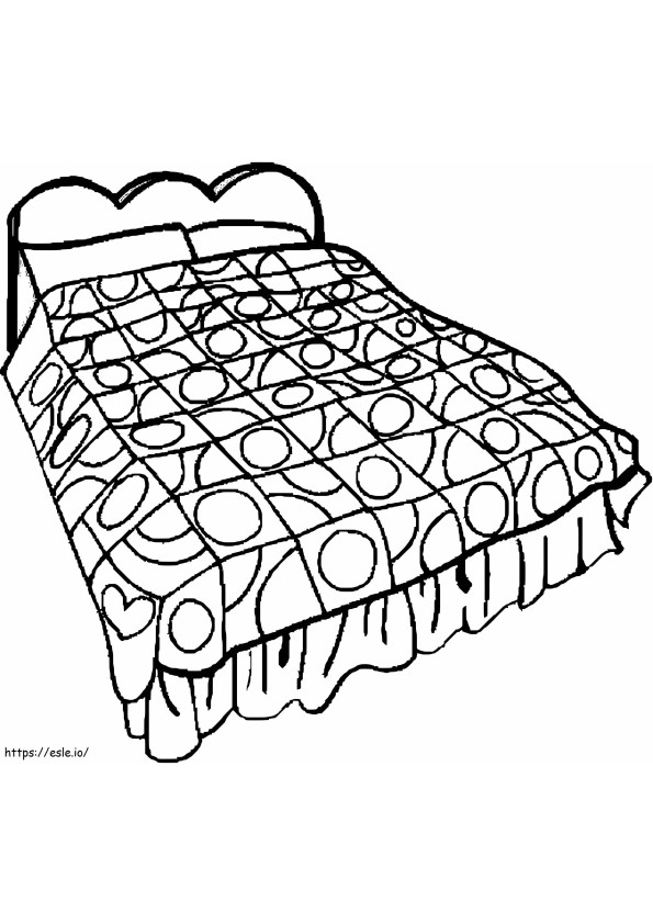 Bed 3 coloring page