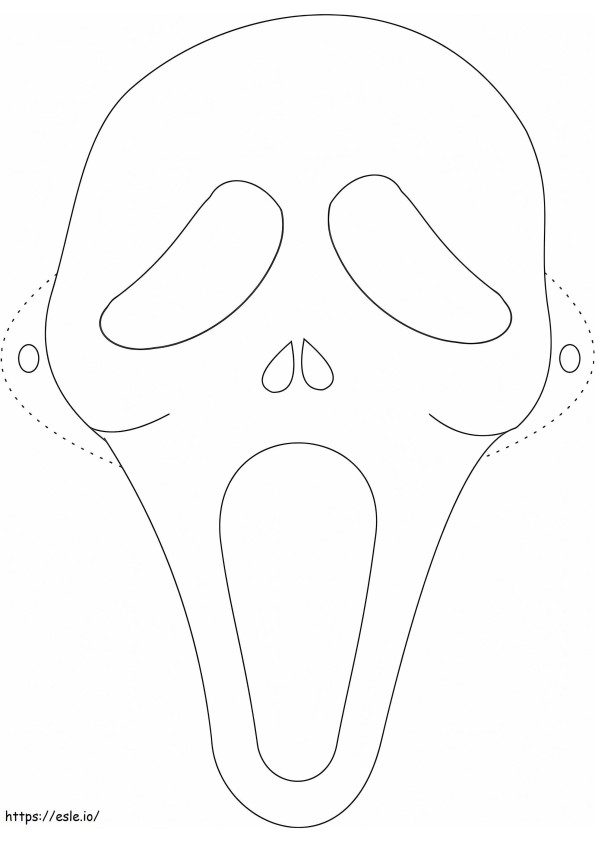 Halloween Scary Mask coloring page