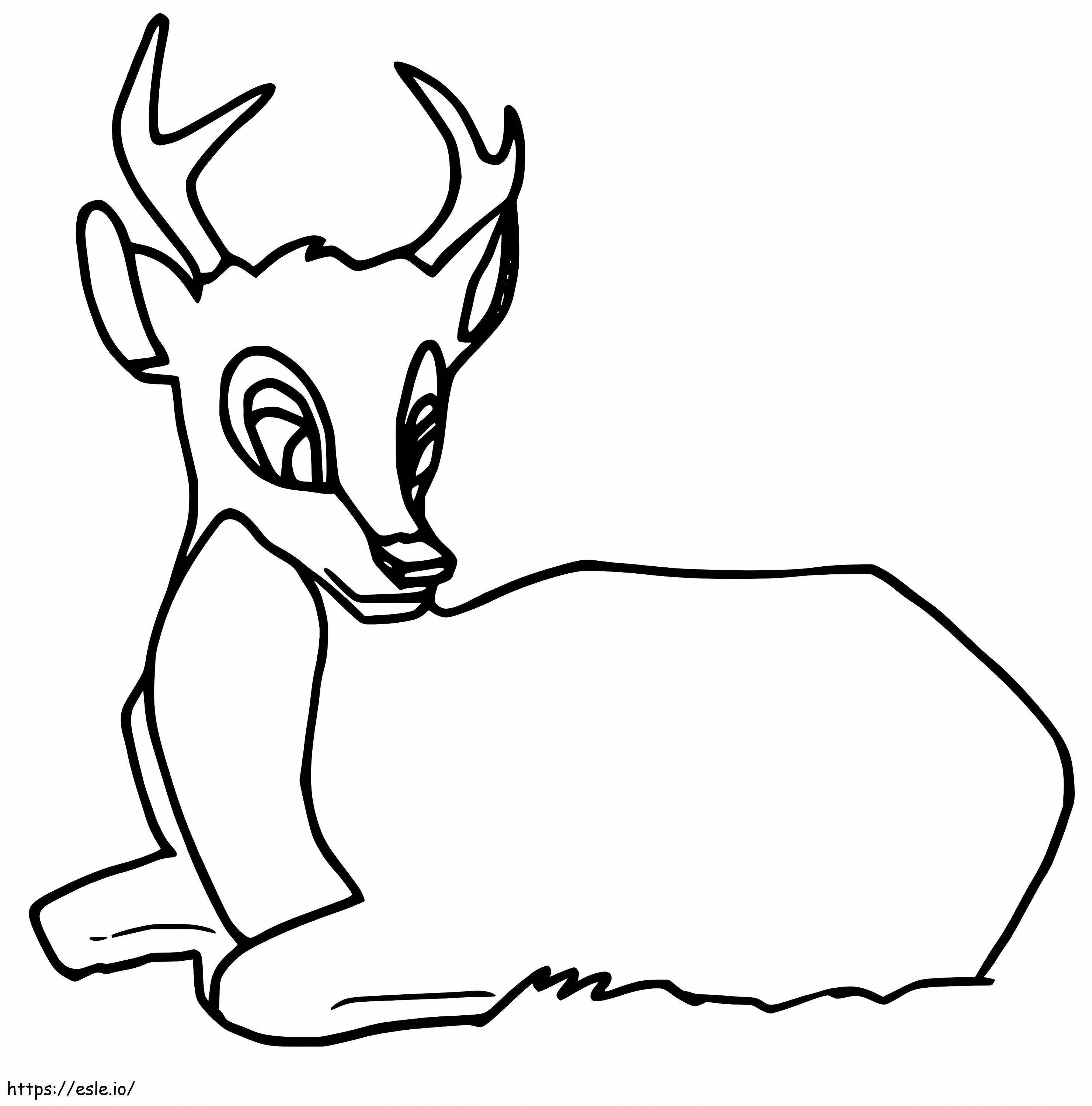 Coloriage Joyeux cerf élaphe à imprimer dessin