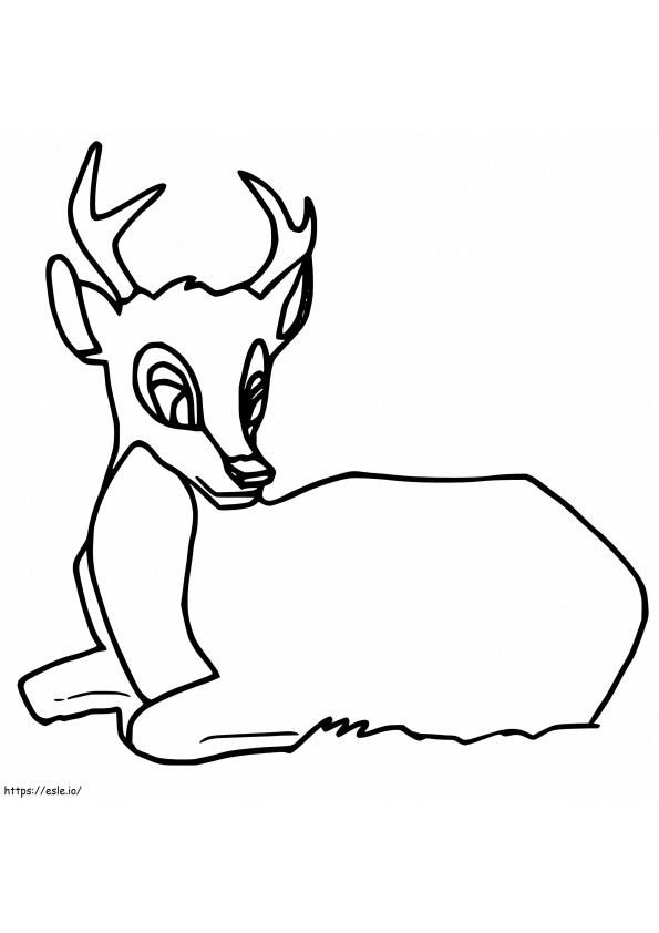 Happy Red Deer coloring page