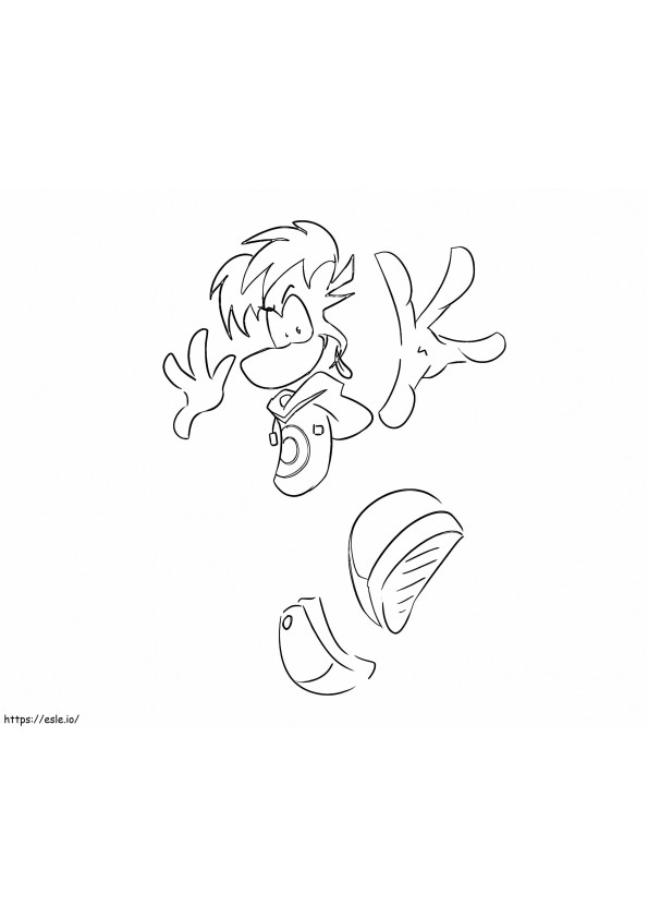 Coloriage Rayman drôle à imprimer dessin