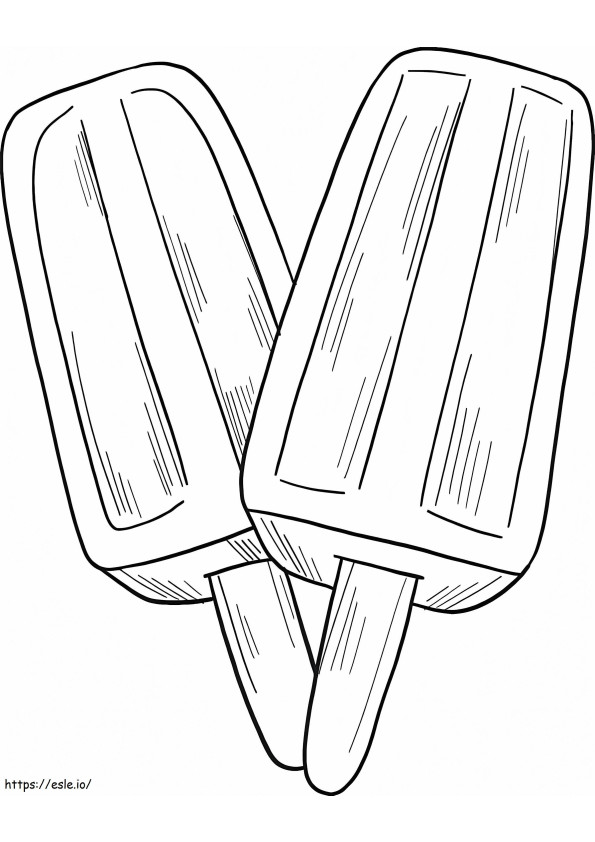 Two Popsicle coloring page