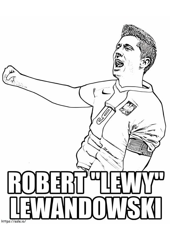 Robert Lewandowski 1 Gambar Mewarnai
