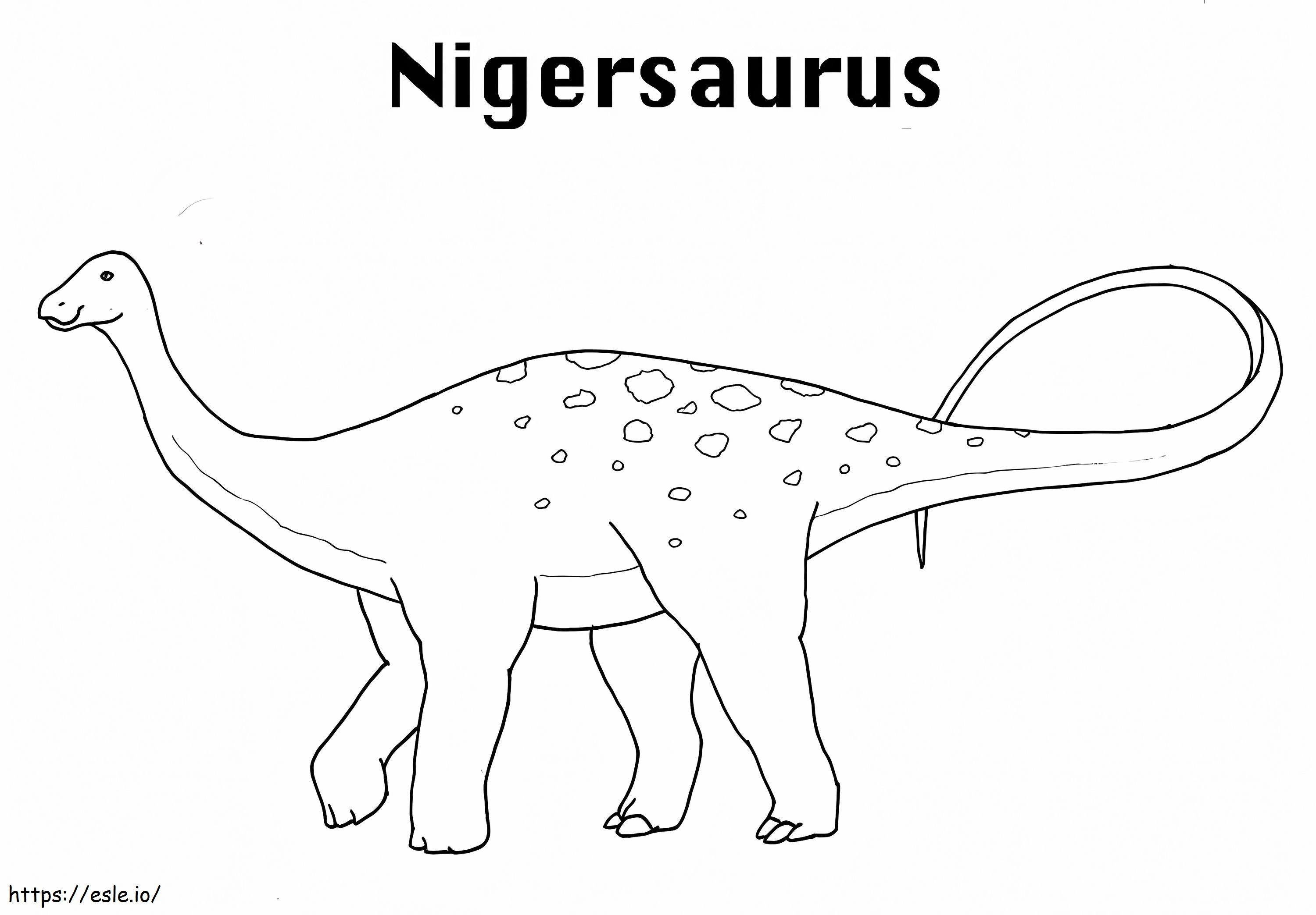 Dinozaurul Nigersaurus de colorat