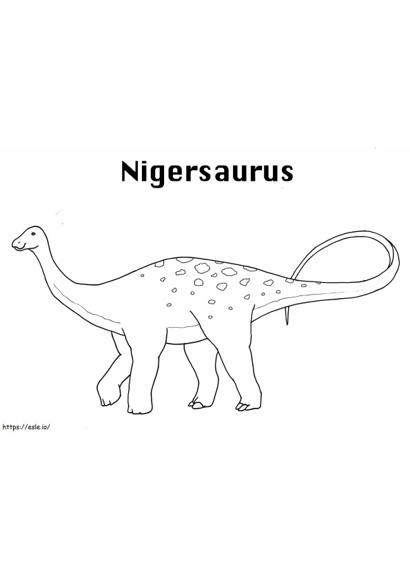 Dinosaurio Nigersaurus para colorear