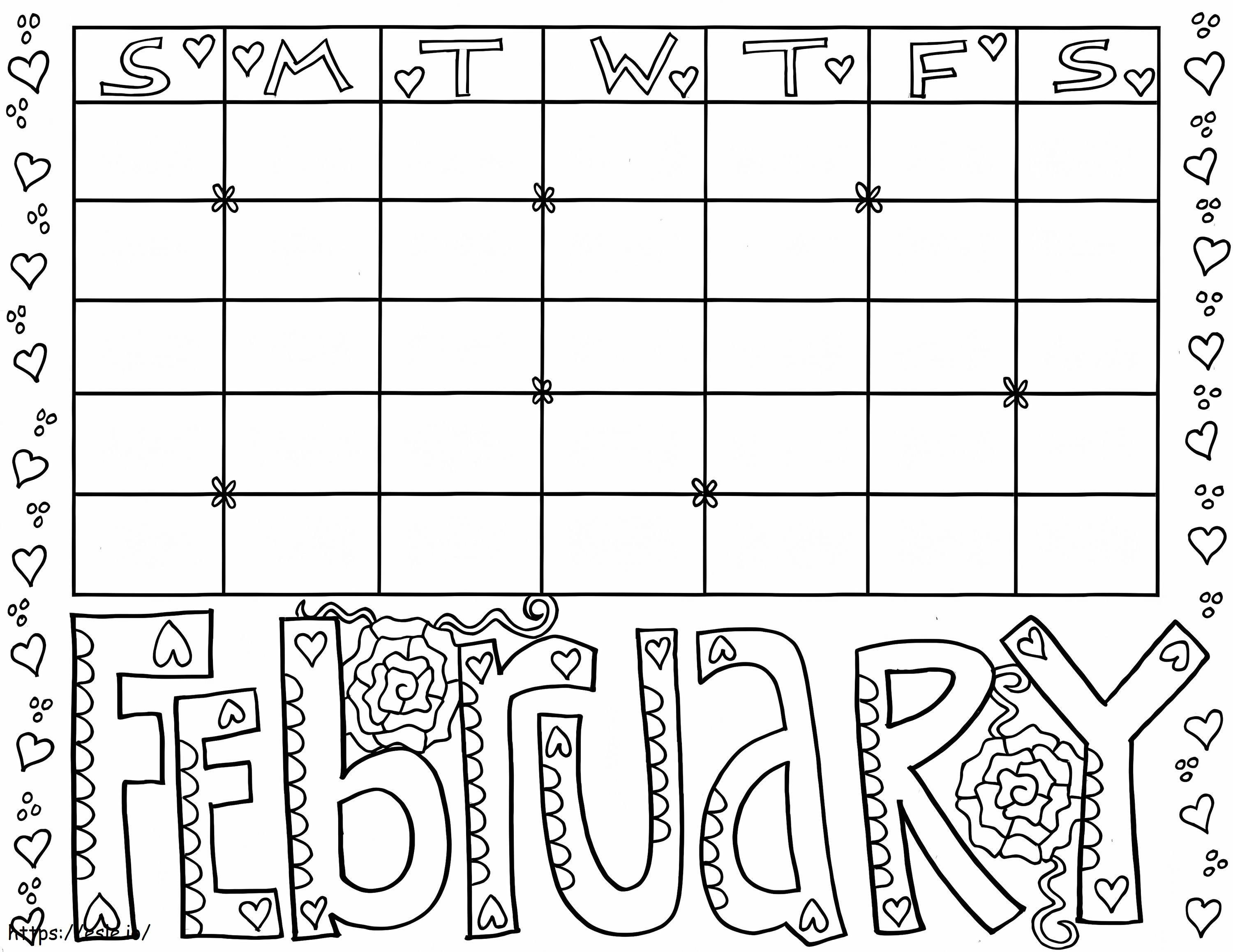 February 9 coloring page