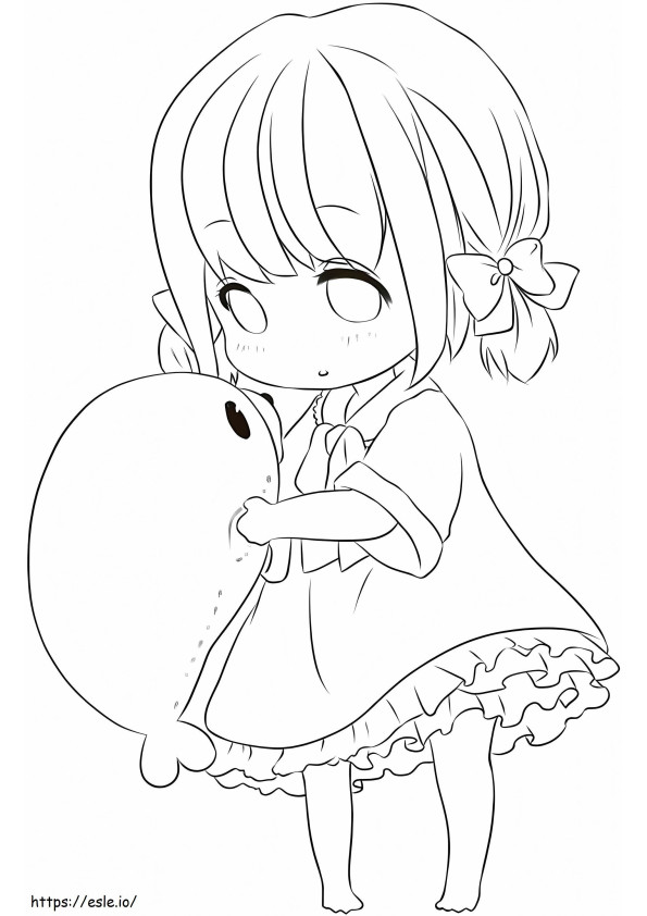 1564969472 Little Anime Girl A4 coloring page