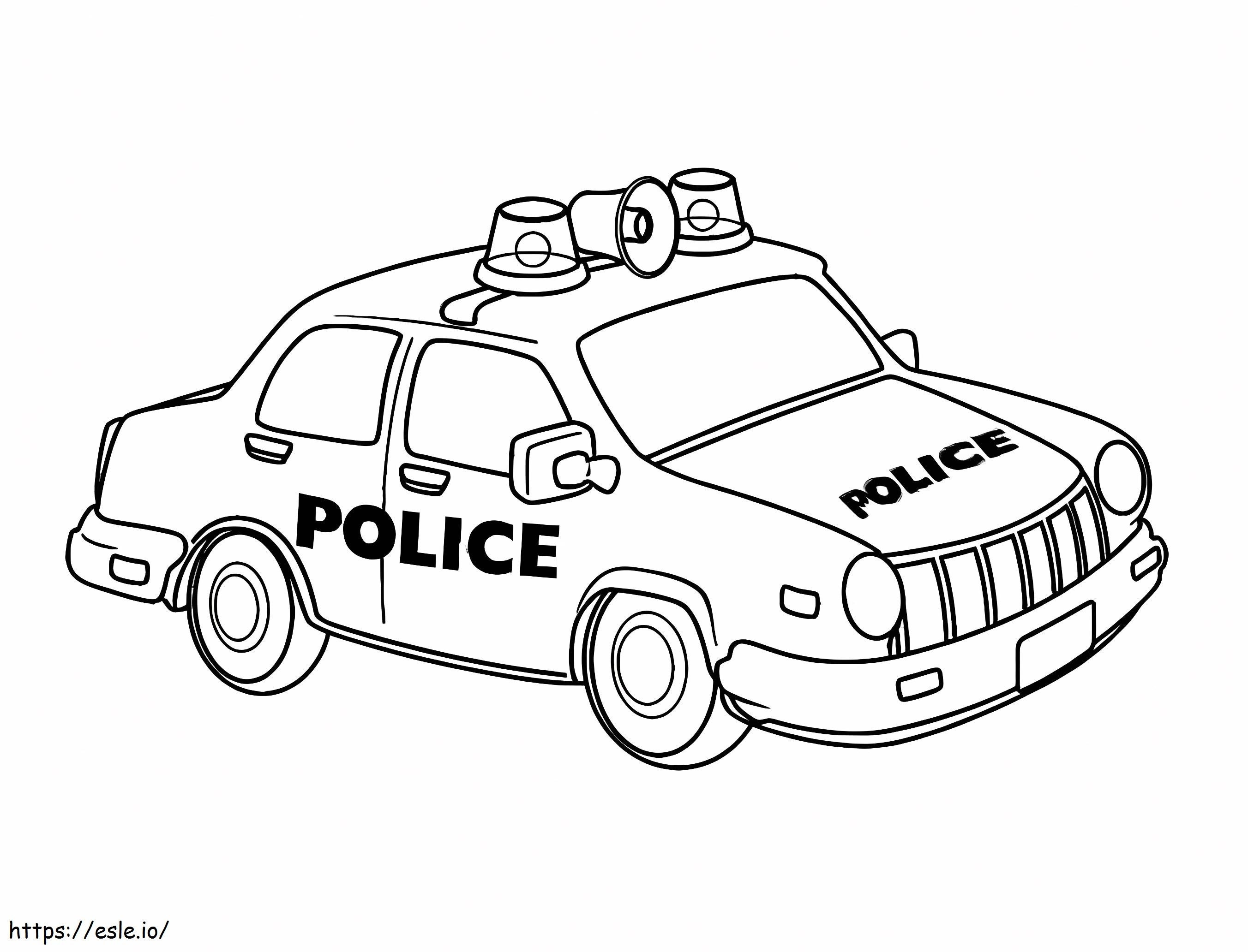 Polis Arabasını Yazdır boyama