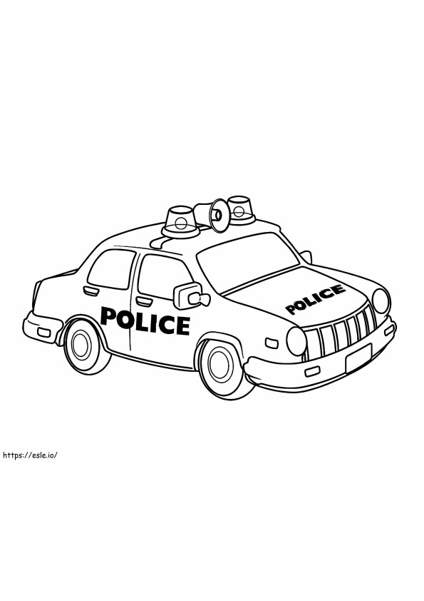Stampa l'auto della polizia da colorare