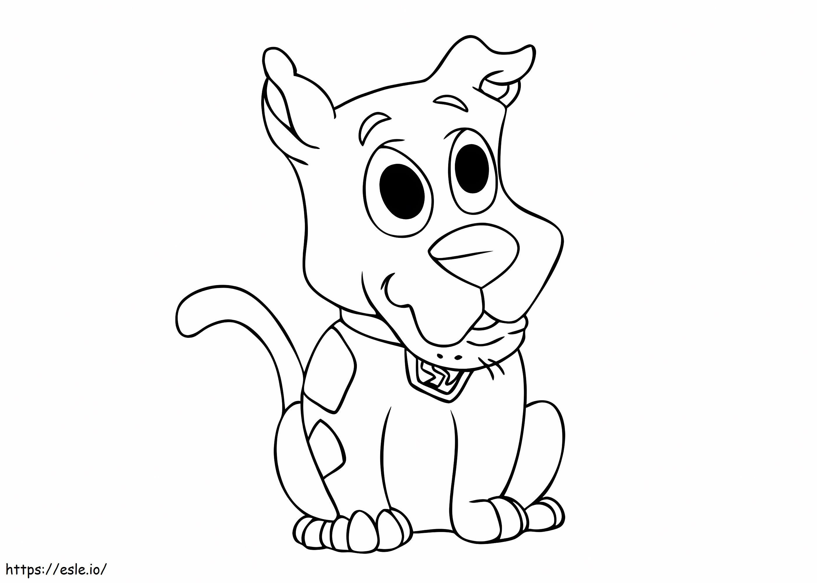 Coloriage 1532427948 Bébé Scooby Doo A4 à imprimer dessin