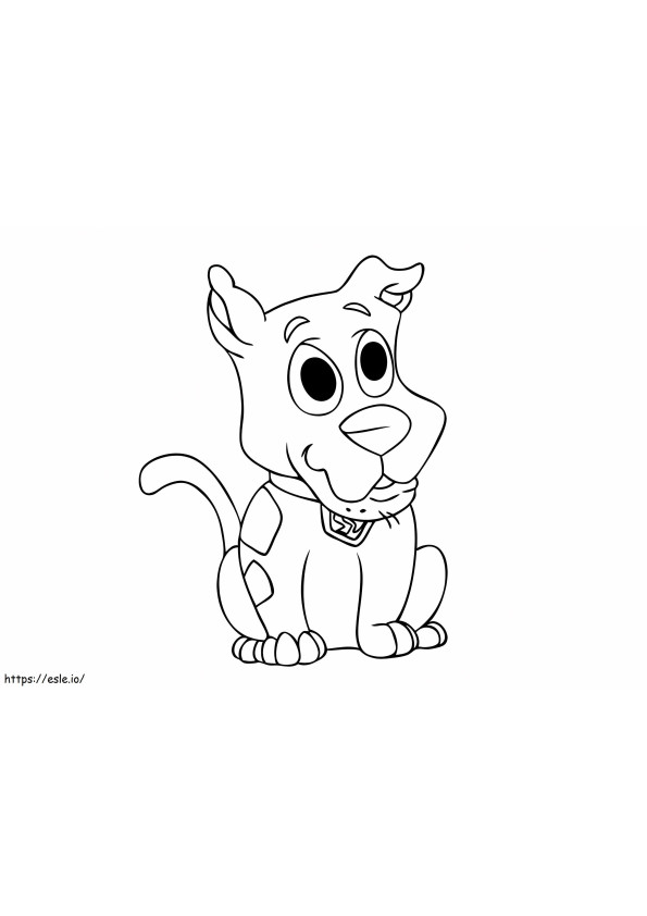 Coloriage 1532427948 Bébé Scooby Doo A4 à imprimer dessin