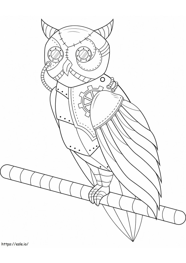 1597882521 Steampunk Owl coloring page