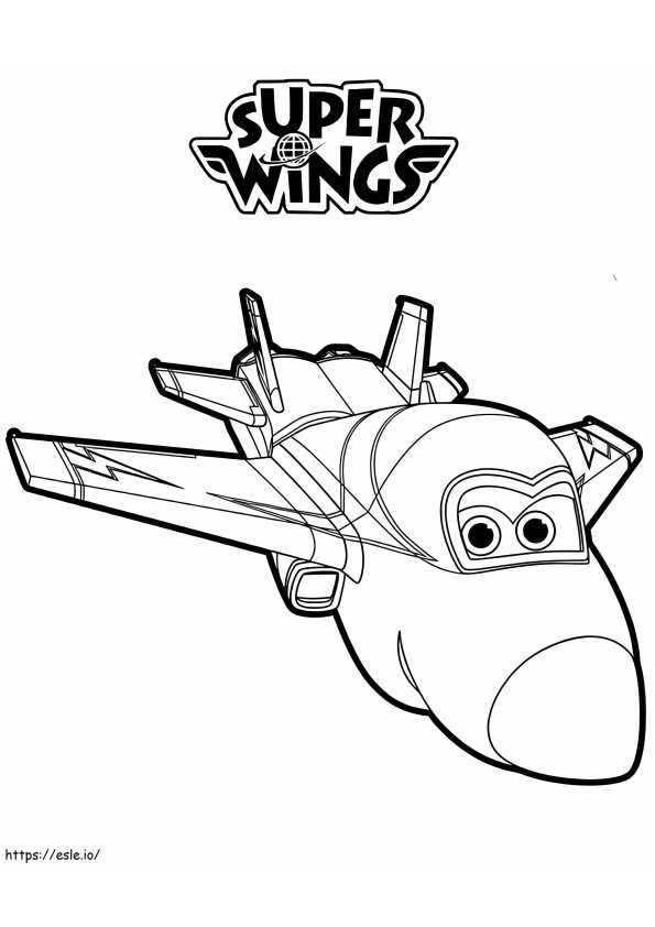 Jerome Super Wings Smiling coloring page