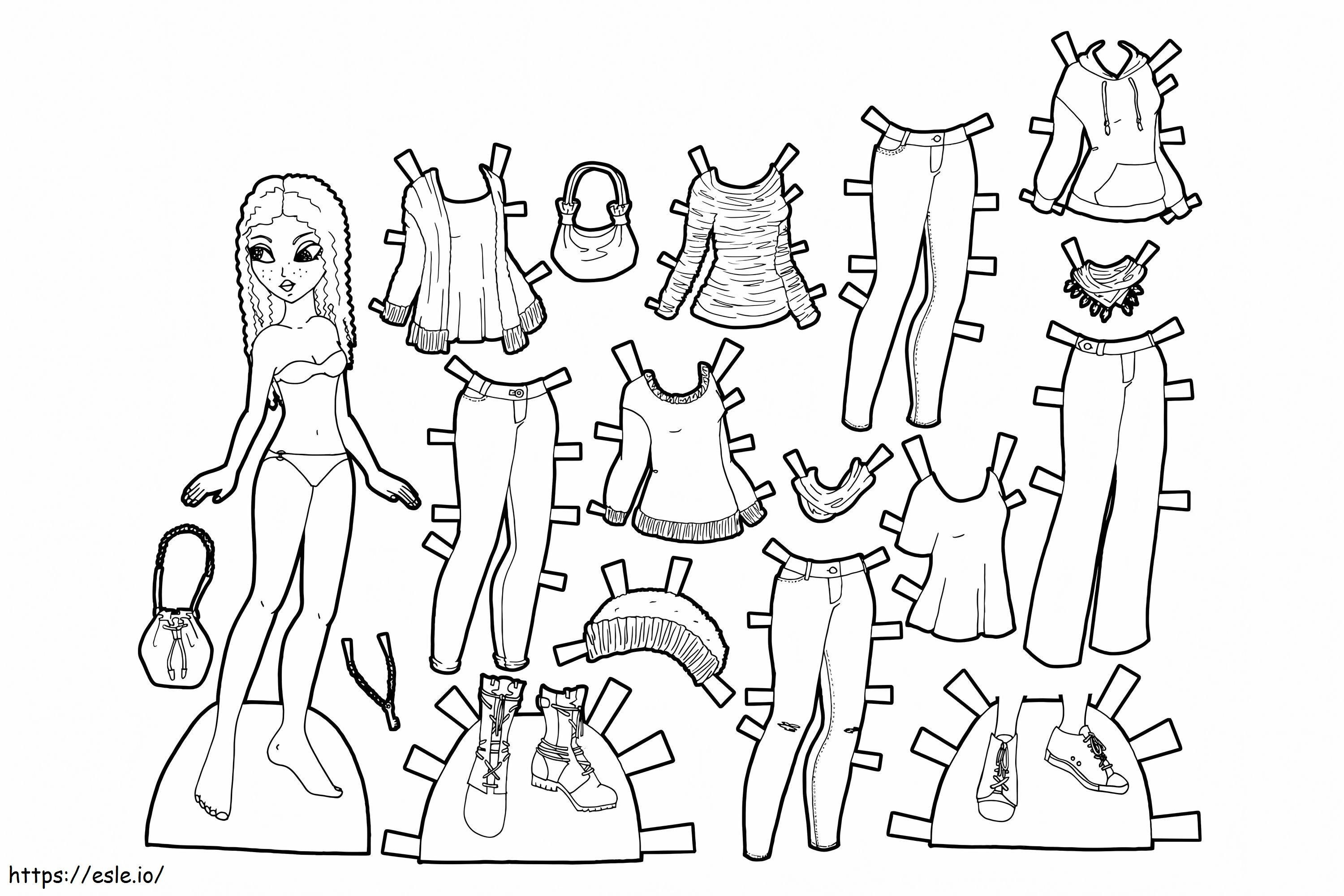 Paper Dolls 12 coloring page