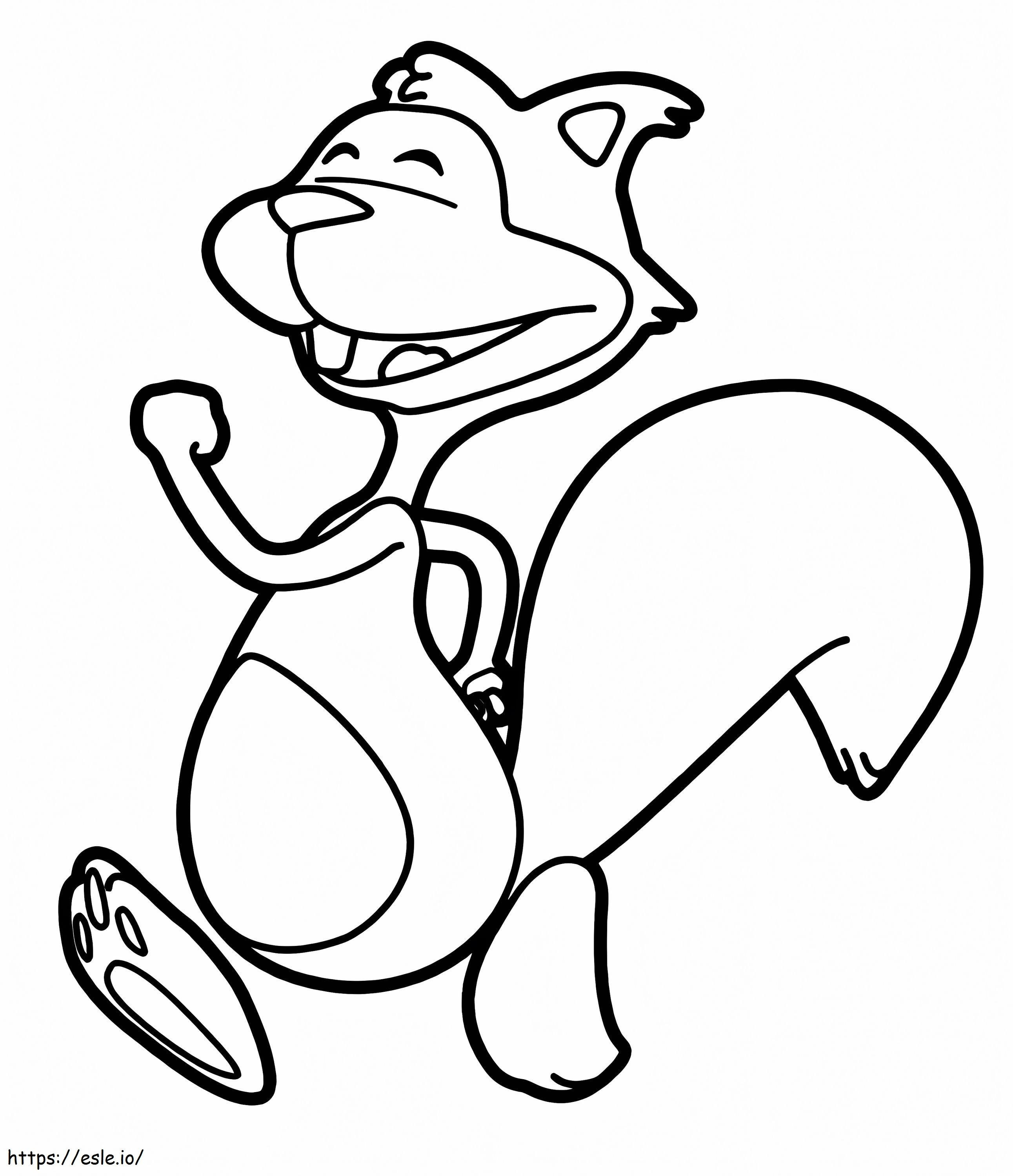 Coloriage Joyeux écureuil d'Uki à imprimer dessin