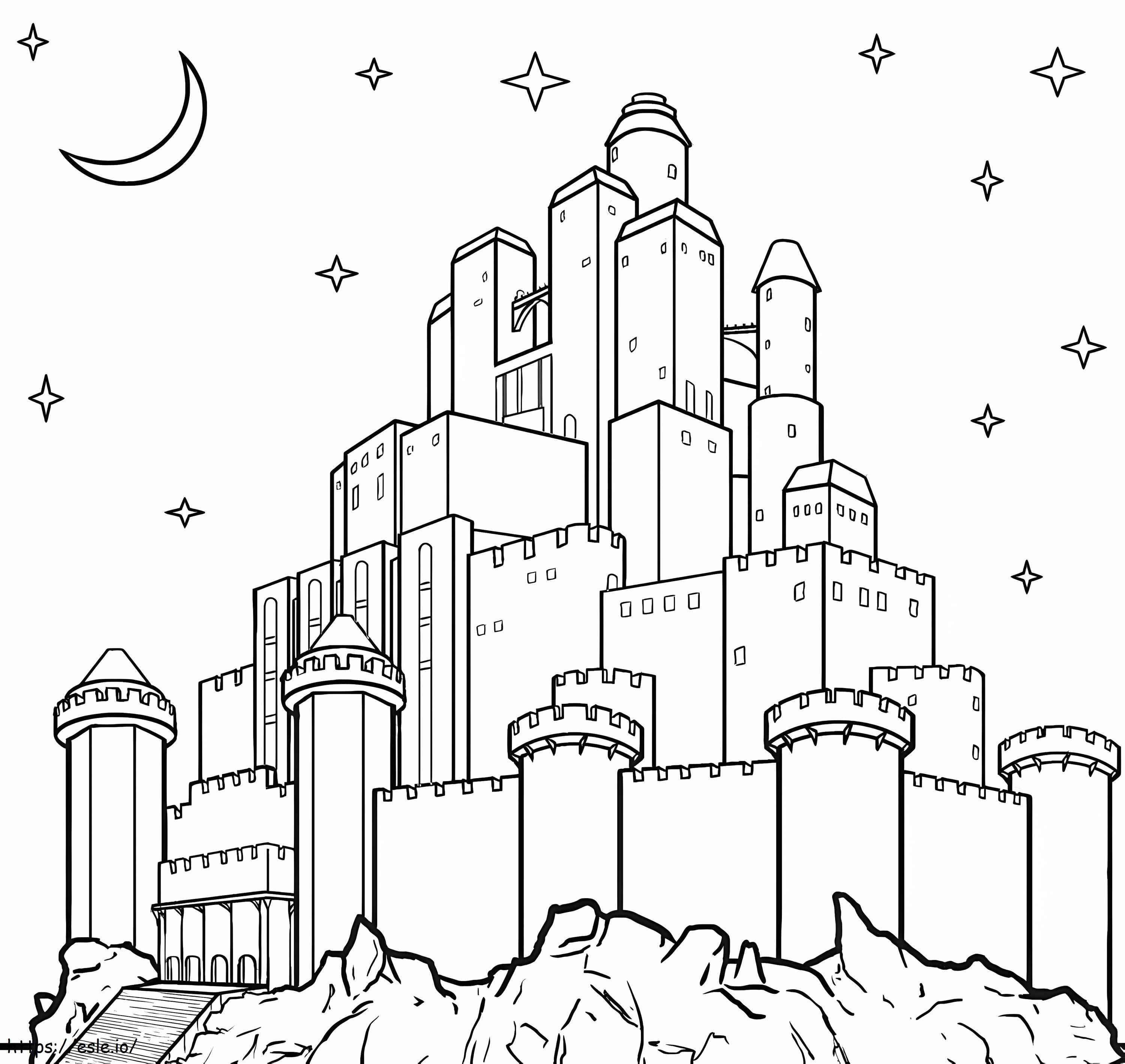 Castle In The Night coloring page