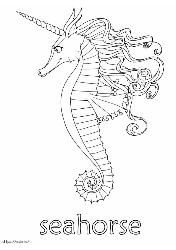 Amazing Seahorse coloring page