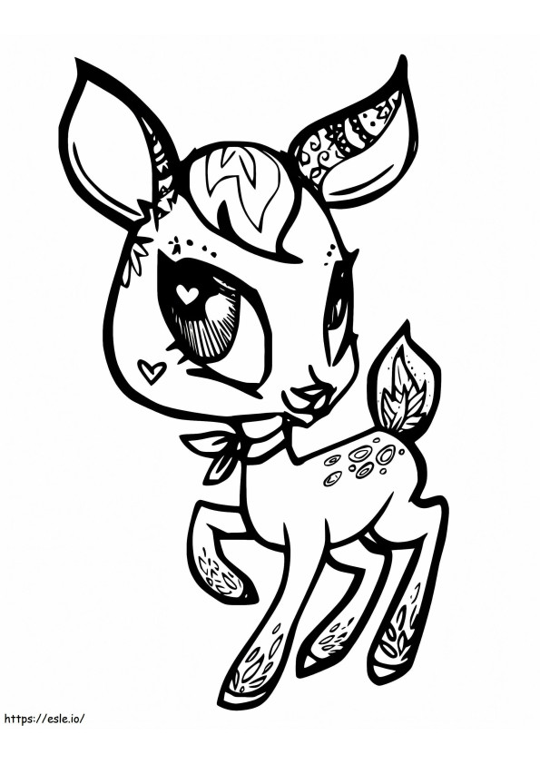 Amazing Fawn coloring page