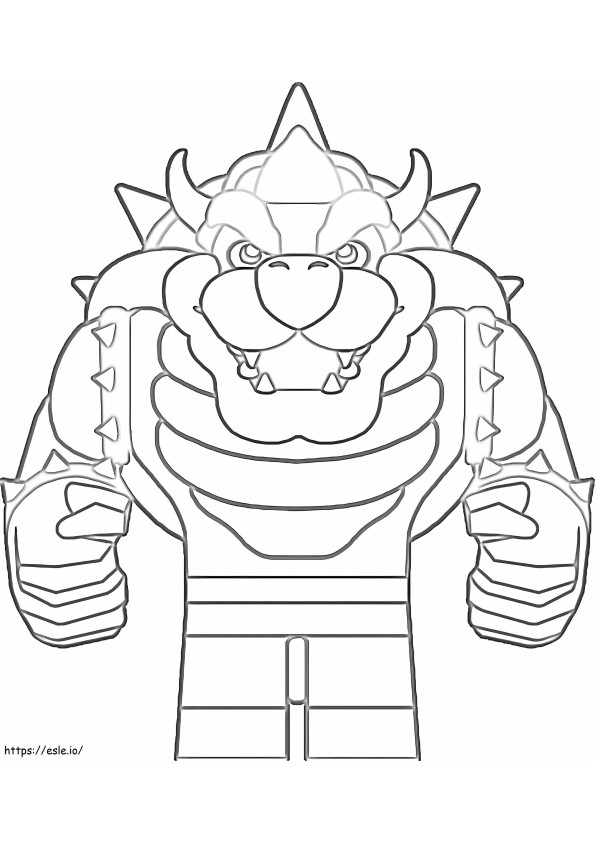 Lego Bowser 1 coloring page
