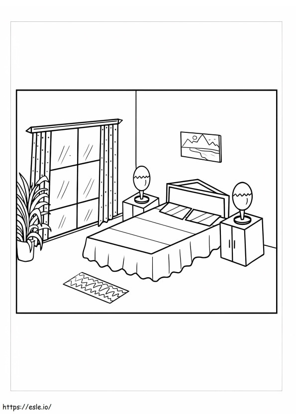 Clean Bedroom coloring page
