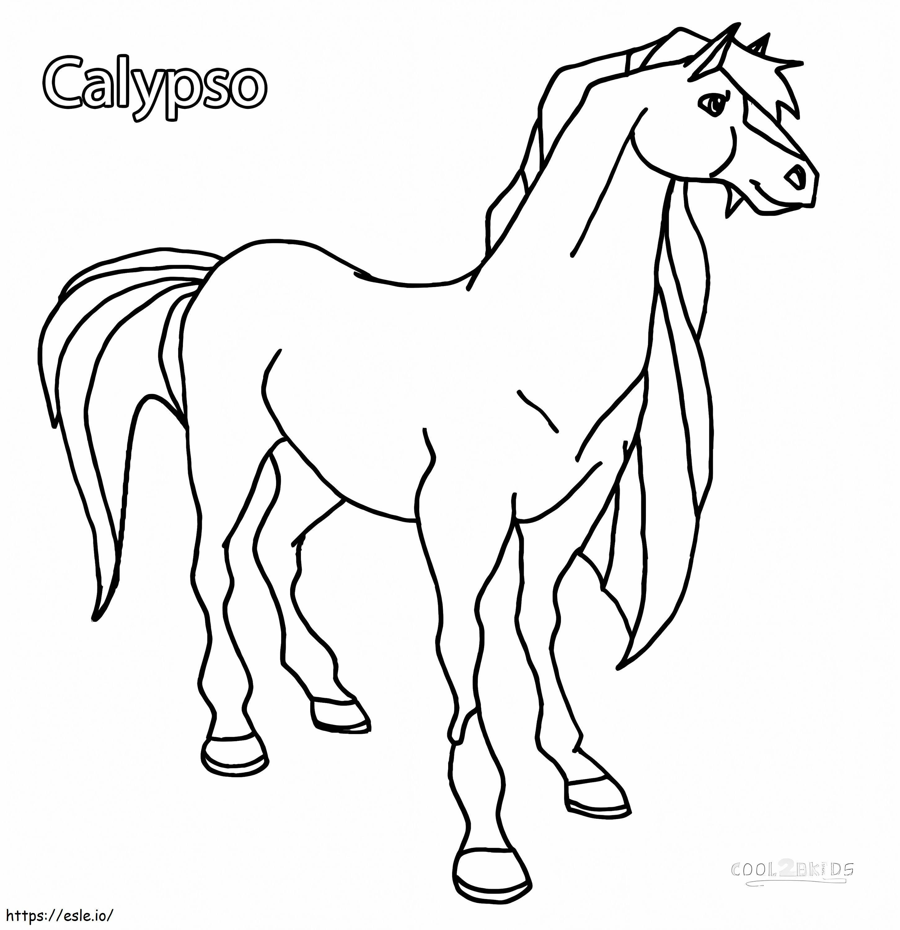 Calypso From Horseland coloring page