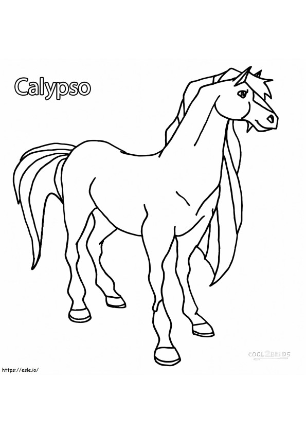 Calypso From Horseland coloring page