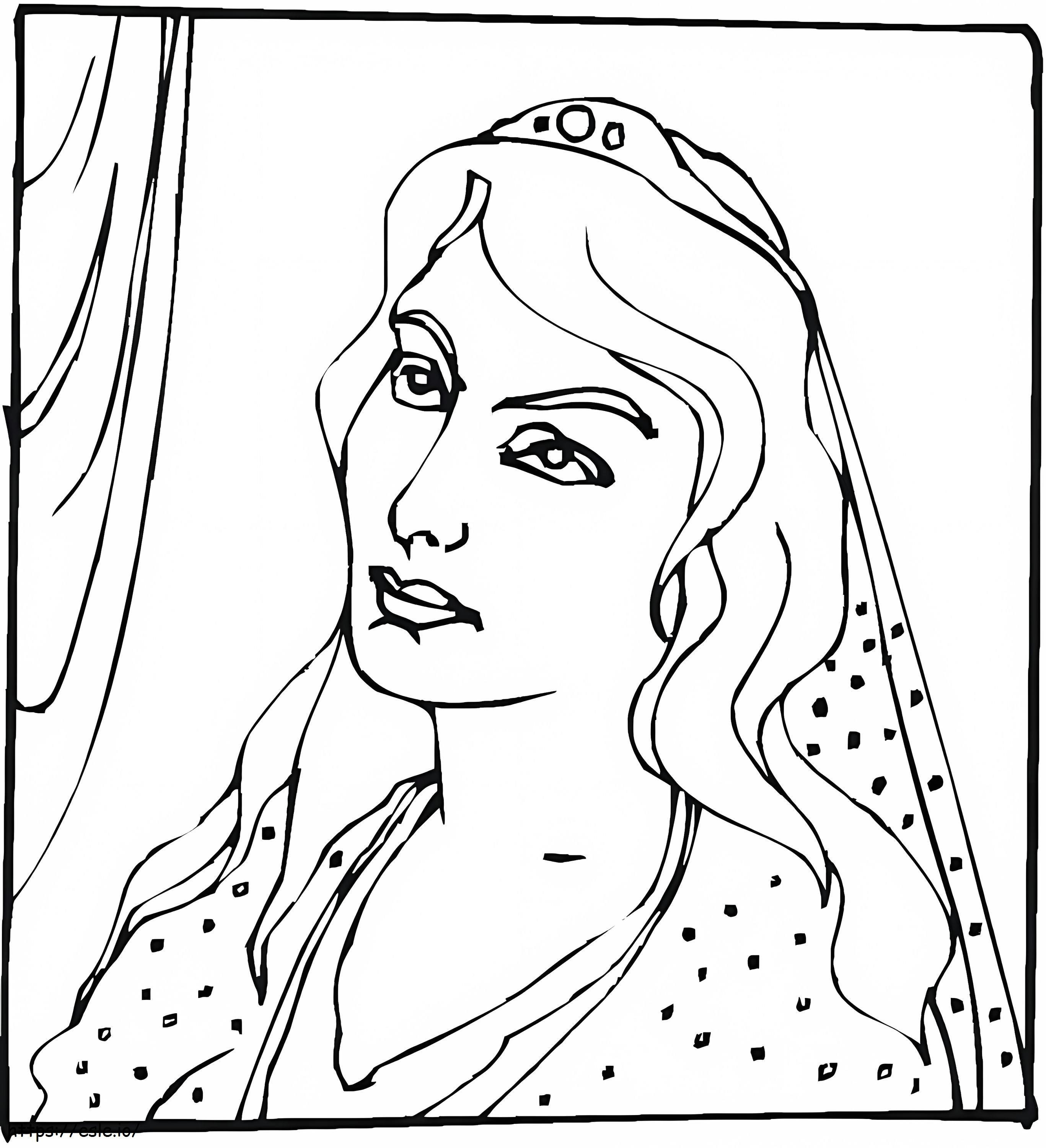 Queen Esther 4 coloring page