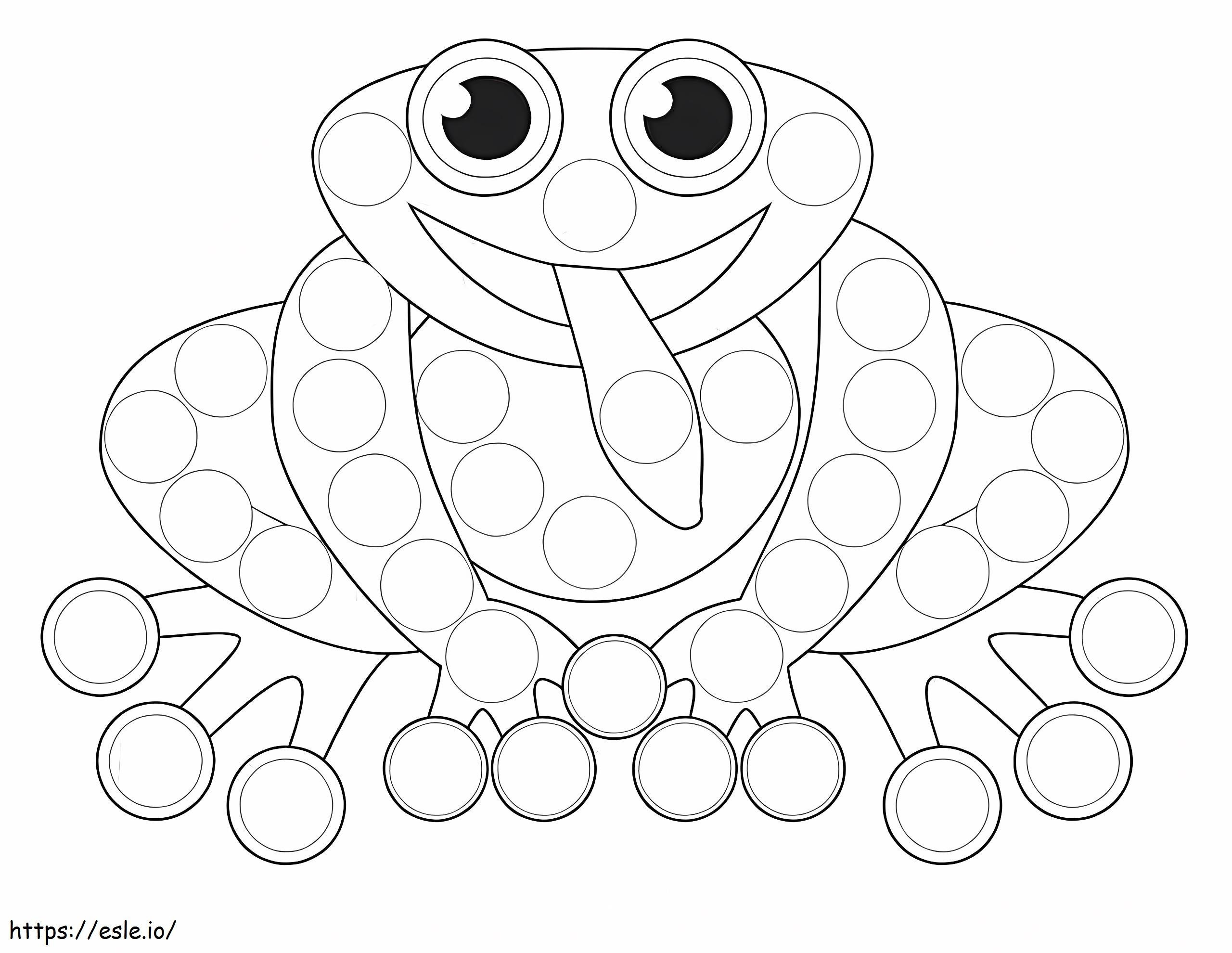 Frog Dot Marker coloring page