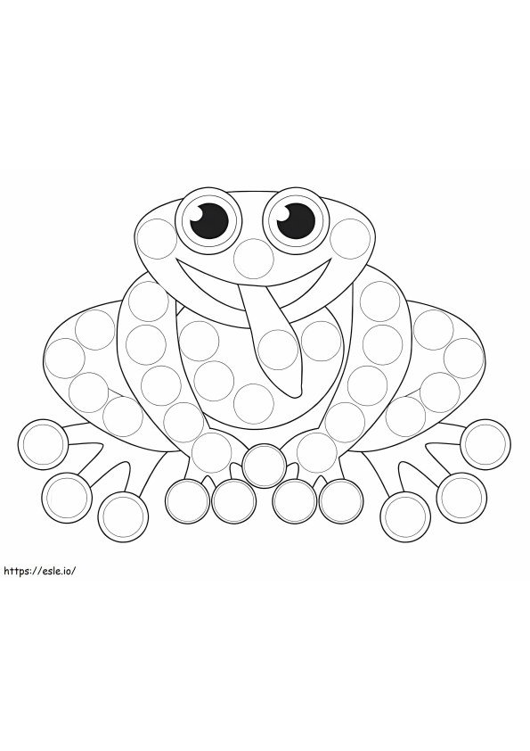 Pennarello a forma di rana da colorare