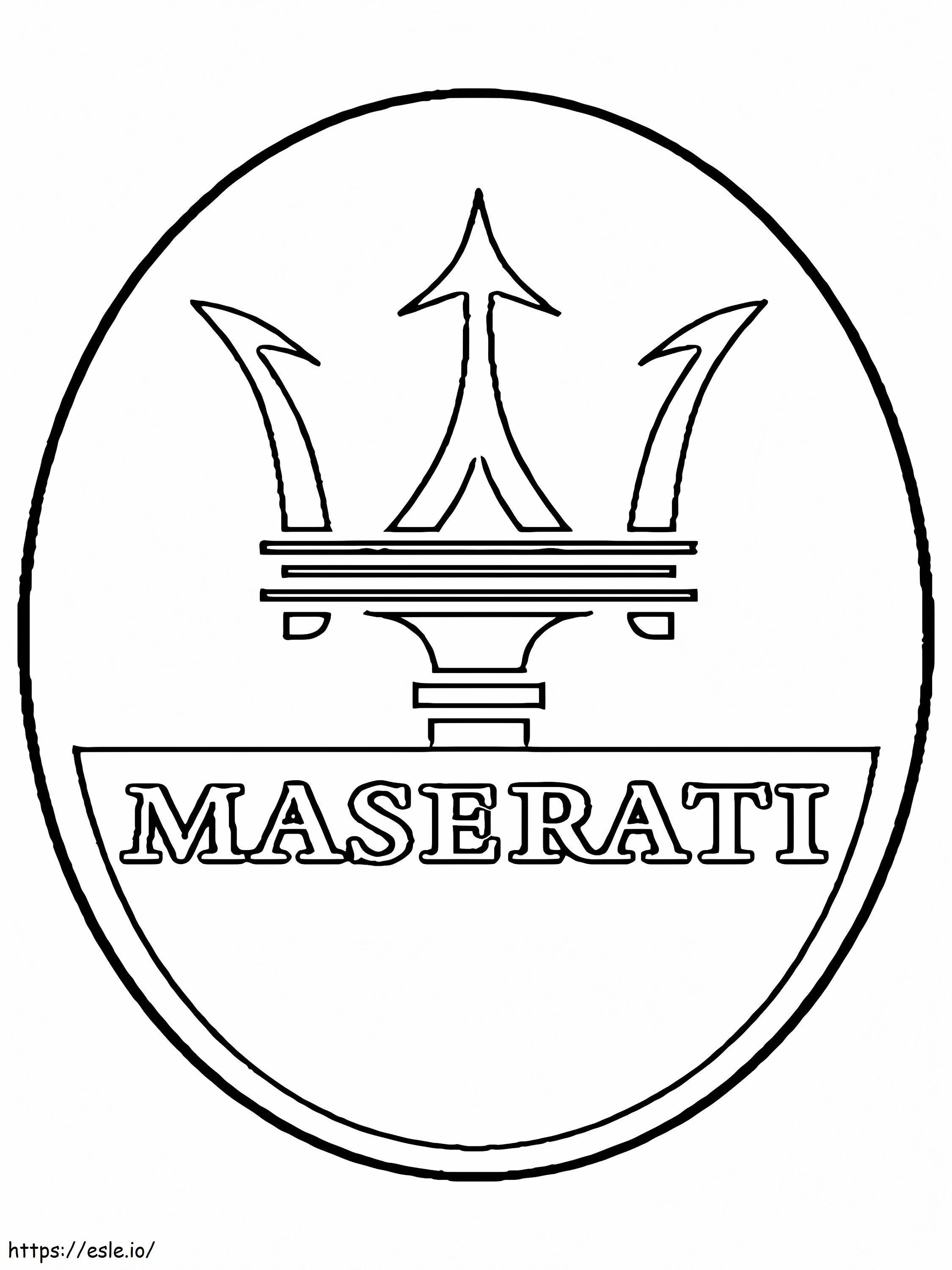 Maserati-Auto-Logo ausmalbilder