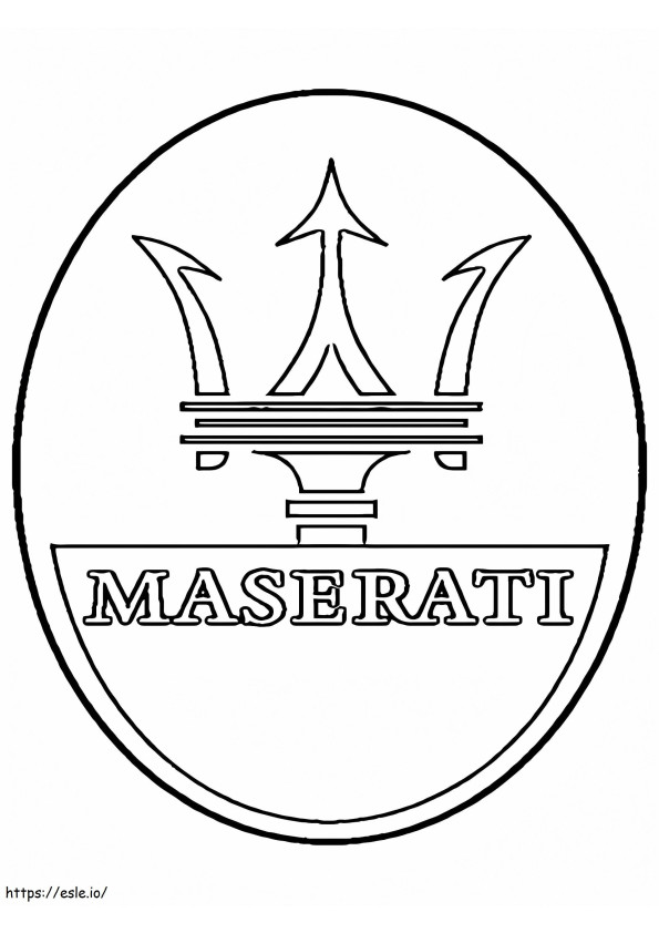 Logo Maserati Auto de colorat