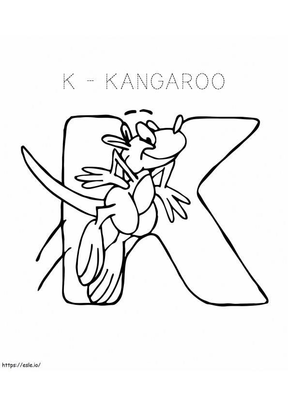 Letter K And Teddy Bear coloring page