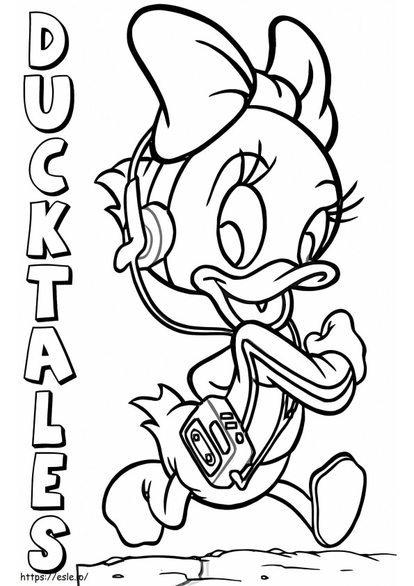Webby Vanderquack En Ducktales coloring page