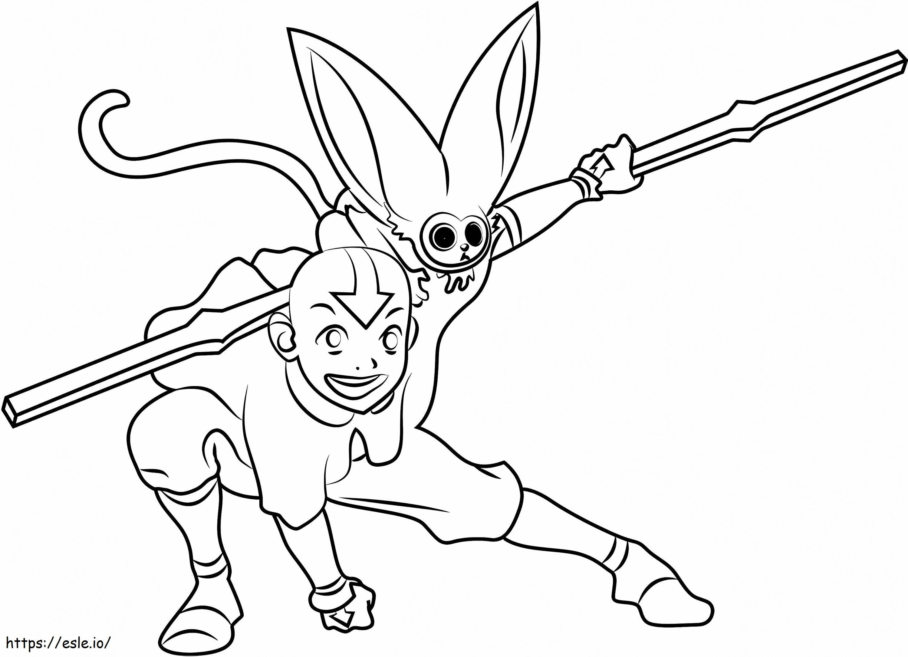 1532490947 Happy Aang A4 E1600331171164 coloring page